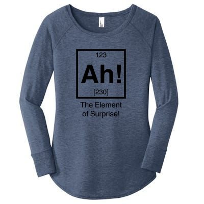 Ah! The Element Of Surprise! Women's Perfect Tri Tunic Long Sleeve Shirt