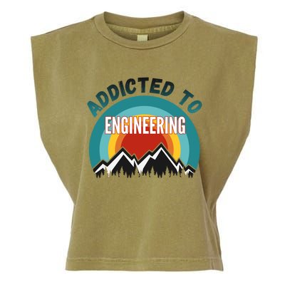 Addicted To Engineering College Major Gift Cool Gift Garment-Dyed Women's Muscle Tee