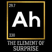Ah The Element Of Surprise Chemistry Science Humor Flexfit Unipanel Trucker Cap