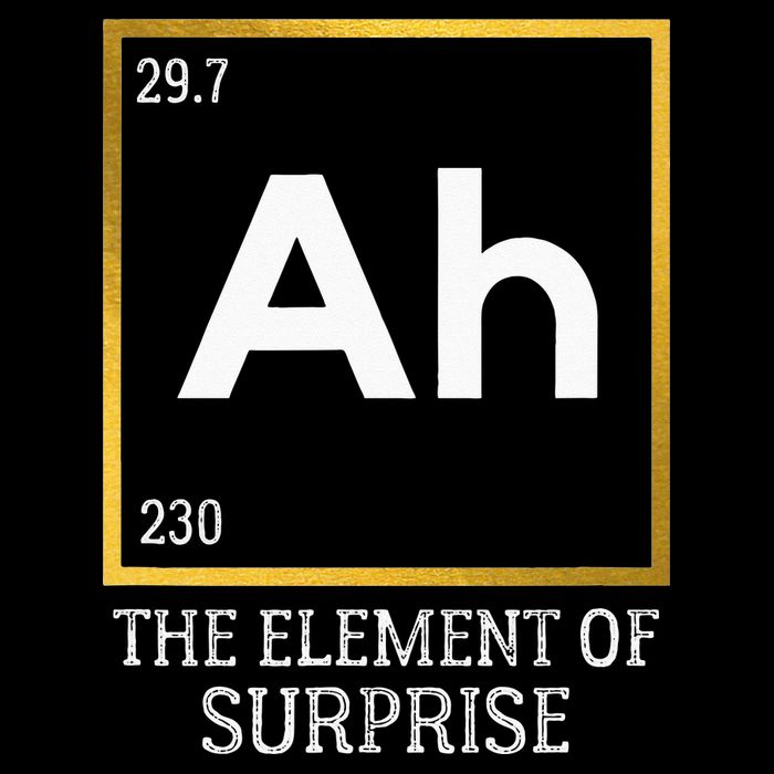 Ah The Element Of Surprise Chemistry Science Humor Flexfit Unipanel Trucker Cap