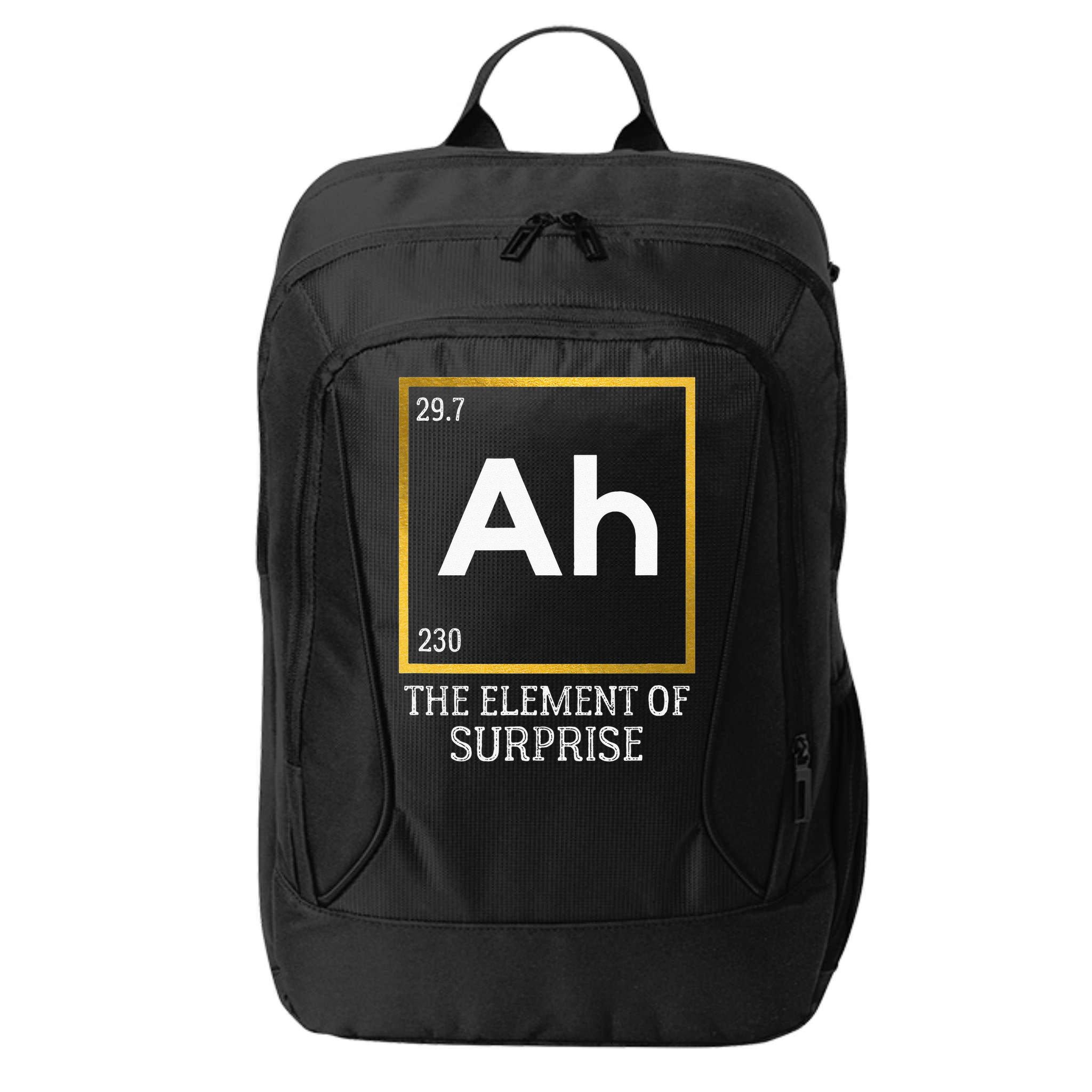 Ah The Element Of Surprise Chemistry Science Humor City Backpack