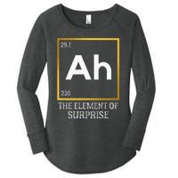 Ah The Element Of Surprise Chemistry Science Humor Women's Perfect Tri Tunic Long Sleeve Shirt