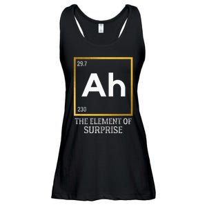 Ah The Element Of Surprise Chemistry Science Humor Ladies Essential Flowy Tank