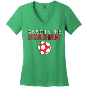 Absorb The Establishment Women's V-Neck T-Shirt