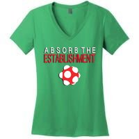 Absorb The Establishment Women's V-Neck T-Shirt