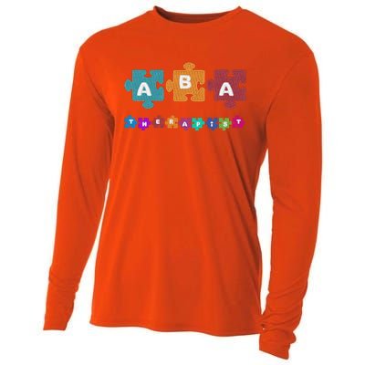 ABA Therapist Educate Behavior Analyst Autism Therapy RBT Cooling Performance Long Sleeve Crew