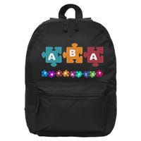 ABA Therapist Educate Behavior Analyst Autism Therapy RBT 16 in Basic Backpack