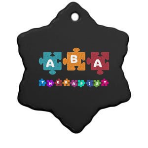 ABA Therapist Educate Behavior Analyst Autism Therapy RBT Ceramic Star Ornament