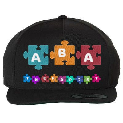 ABA Therapist Educate Behavior Analyst Autism Therapy RBT Wool Snapback Cap