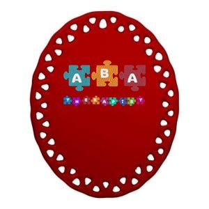 ABA Therapist Educate Behavior Analyst Autism Therapy RBT Ceramic Oval Ornament