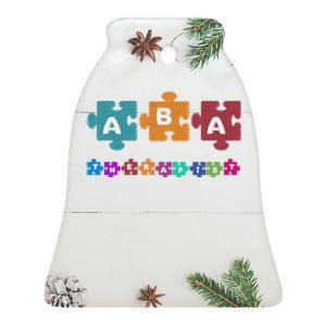 ABA Therapist Educate Behavior Analyst Autism Therapy RBT Ceramic Bell Ornament