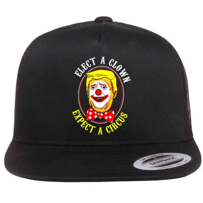 Anti Trump Elect A Clown Expect A Circus Resist Protest Flat Bill Trucker Hat