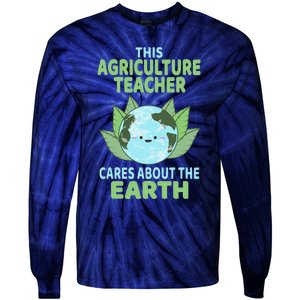 Agriculture Teacher Earth Day School Classroom Tie-Dye Long Sleeve Shirt