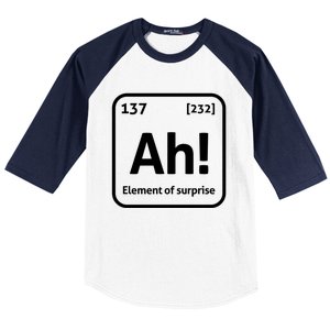 Ah The Elet Of Surprise Chemistry Funny Science Teacher Gift Baseball Sleeve Shirt