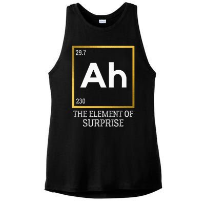 Ah The Element Of Surprise Chemistry Science Humor Ladies PosiCharge Tri-Blend Wicking Tank