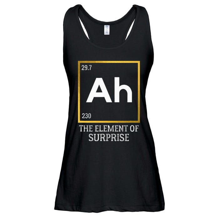 Ah The Element Of Surprise Chemistry Science Humor Ladies Essential Flowy Tank