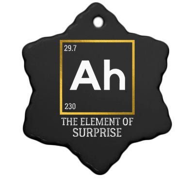 Ah The Element Of Surprise Chemistry Science Humor Ceramic Star Ornament