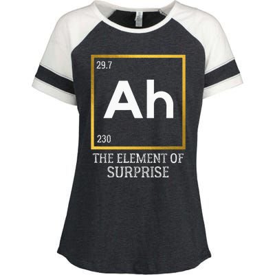 Ah The Element Of Surprise Chemistry Science Humor Enza Ladies Jersey Colorblock Tee