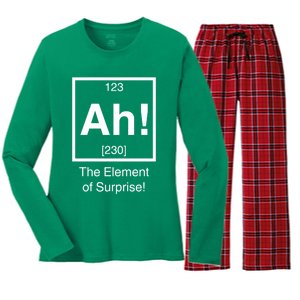 Ah The Element Of Surprise Women's Long Sleeve Flannel Pajama Set 