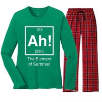 Ah The Element Of Surprise Women's Long Sleeve Flannel Pajama Set 