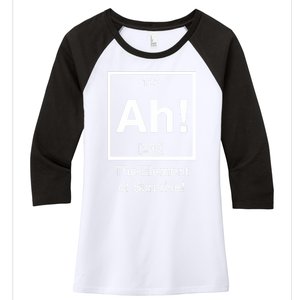 Ah The Element Of Surprise Women's Tri-Blend 3/4-Sleeve Raglan Shirt