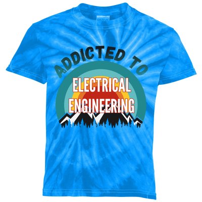 Addicted To Electrical Engineering College Major Gift Cute Gift Kids Tie-Dye T-Shirt