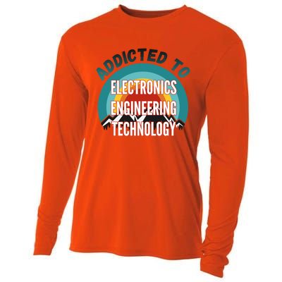 Addicted To Electronics Engineering Technology College Major Gift Cooling Performance Long Sleeve Crew