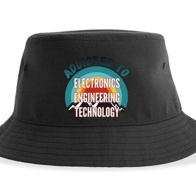 Addicted To Electronics Engineering Technology College Major Gift Sustainable Bucket Hat
