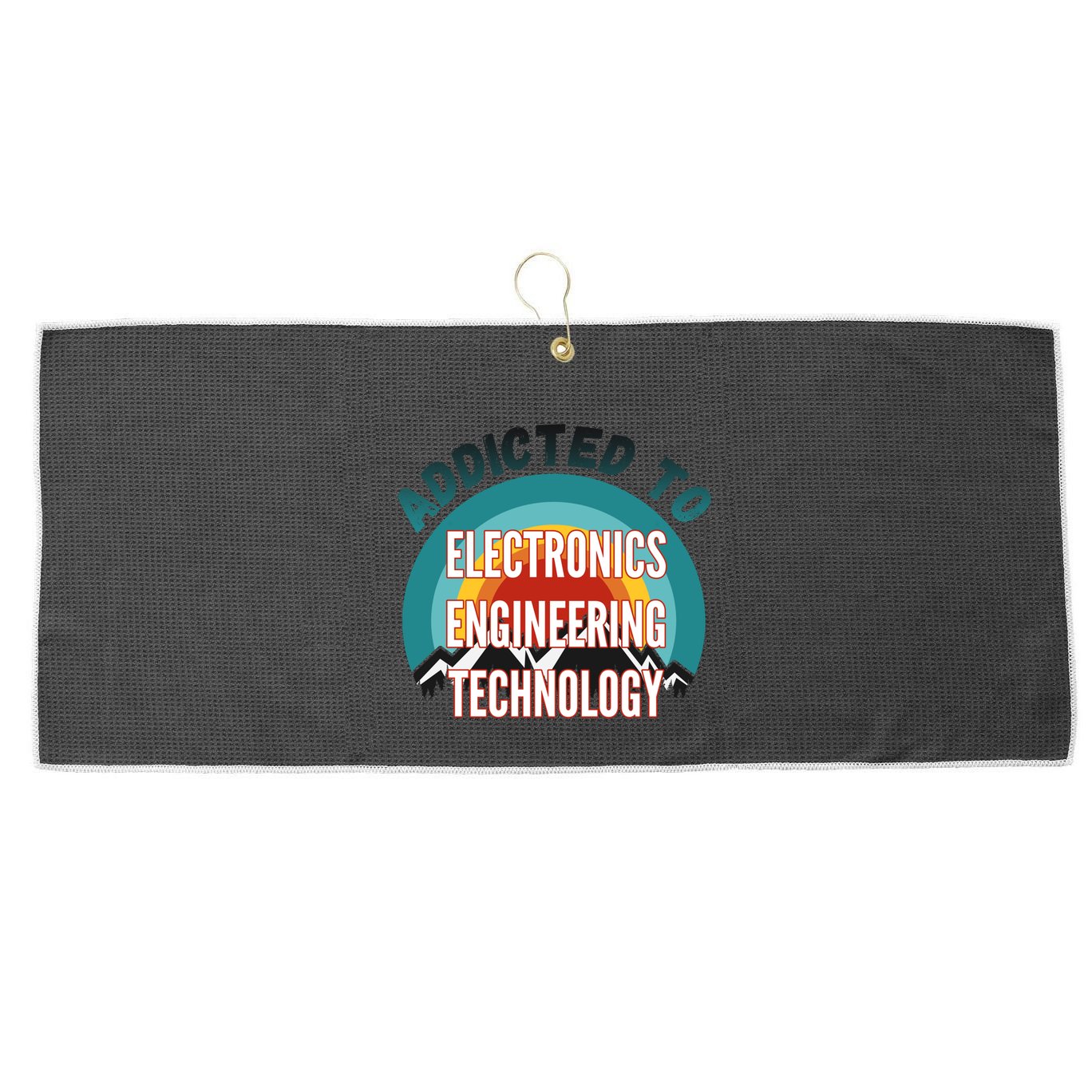 Addicted To Electronics Engineering Technology College Major Gift Large Microfiber Waffle Golf Towel