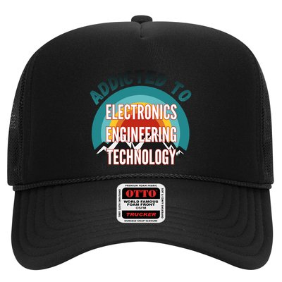 Addicted To Electronics Engineering Technology College Major Gift Trucker Hat