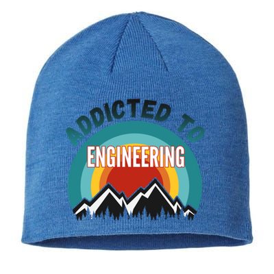 Addicted To Engineering College Major Gift Cool Gift Sustainable Beanie