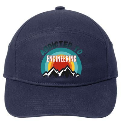 Addicted To Engineering College Major Gift Cool Gift 7-Panel Snapback Hat