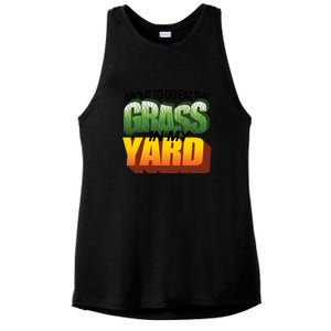 About To Eat The Grass In My Yard Wordart Ladies PosiCharge Tri-Blend Wicking Tank