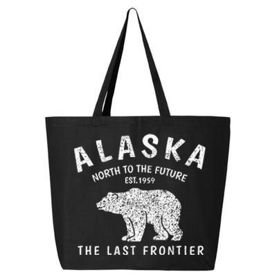 Alaska TheLast Frontier Est. 1959 Mountains Nature Grizzly 25L Jumbo Tote