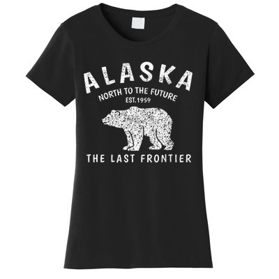 Alaska TheLast Frontier Est. 1959 Mountains Nature Grizzly Women's T-Shirt