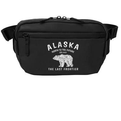 Alaska TheLast Frontier Est. 1959 Mountains Nature Grizzly Crossbody Pack