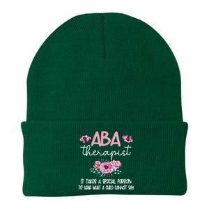 ABA Therapist Flower Applied Behavior Analysis ABA Therapy Knit Cap Winter Beanie