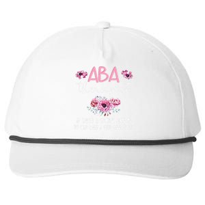 ABA Therapist Flower Applied Behavior Analysis ABA Therapy Snapback Five-Panel Rope Hat