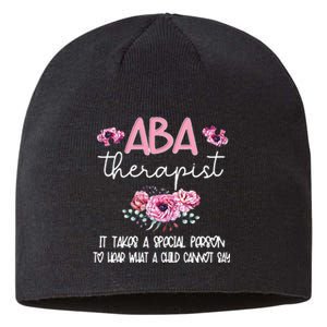 ABA Therapist Flower Applied Behavior Analysis ABA Therapy Sustainable Beanie