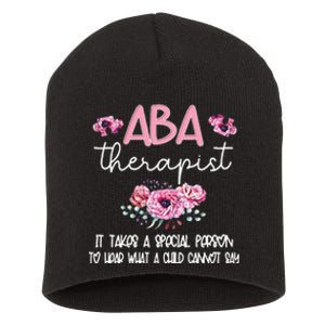 ABA Therapist Flower Applied Behavior Analysis ABA Therapy Short Acrylic Beanie