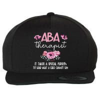 ABA Therapist Flower Applied Behavior Analysis ABA Therapy Wool Snapback Cap