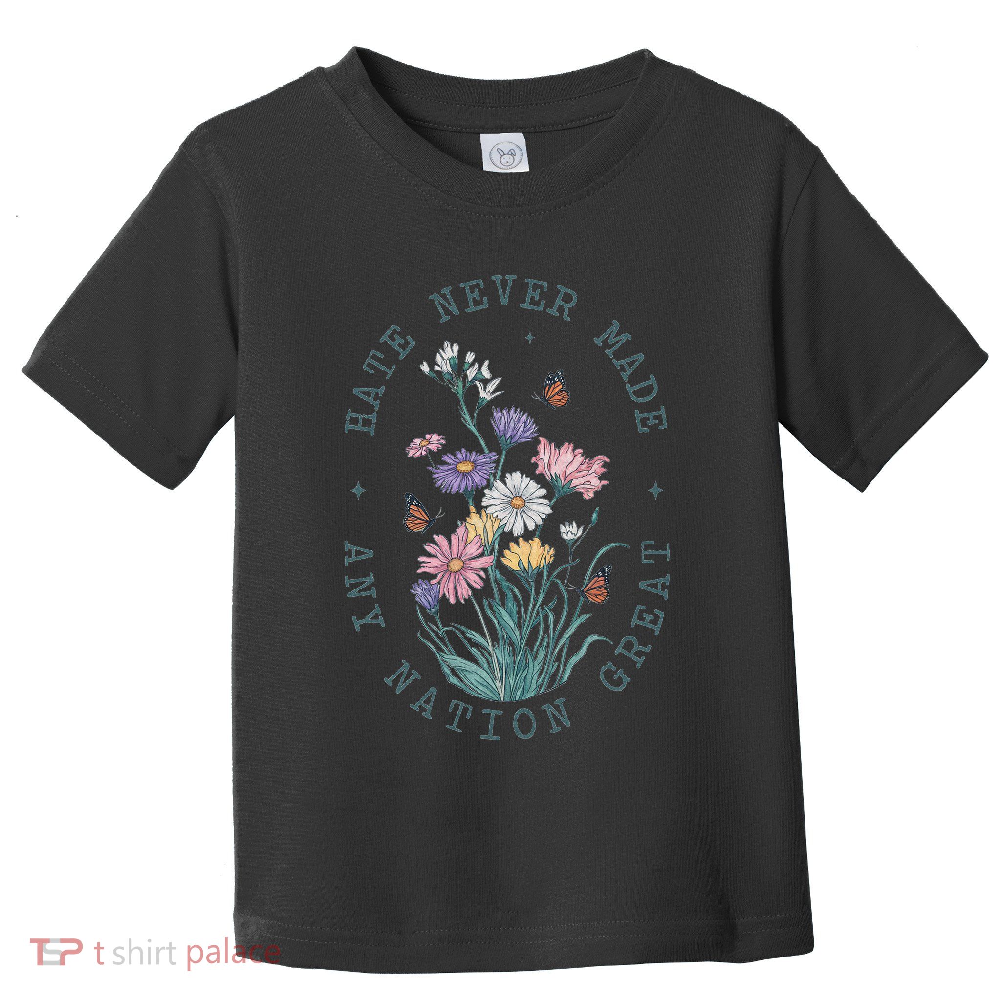 Anti Trump Floral Butterflies Democrat President Liberal Toddler T-Shirt