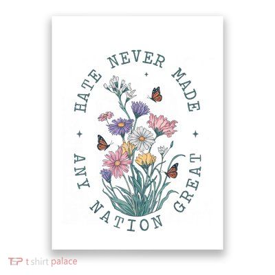 Anti Trump Floral Butterflies Democrat President Liberal Poster