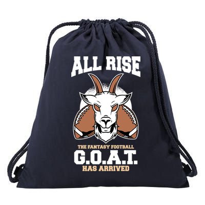 All The Fantasy Football Rise Goat Has Arrived Draft Party Premium Drawstring Bag