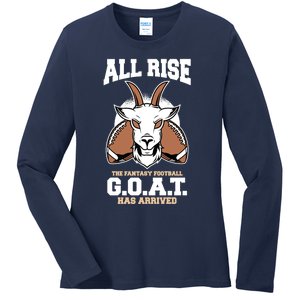 All The Fantasy Football Rise Goat Has Arrived Draft Party Premium Ladies Long Sleeve Shirt