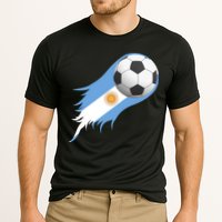 Argentina Team Flag Soccer Ball Cooling Performance Crew T-Shirt