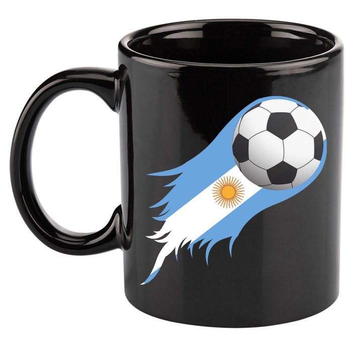 Argentina Team Flag Soccer Ball 11oz C Handle Ceramic Mug