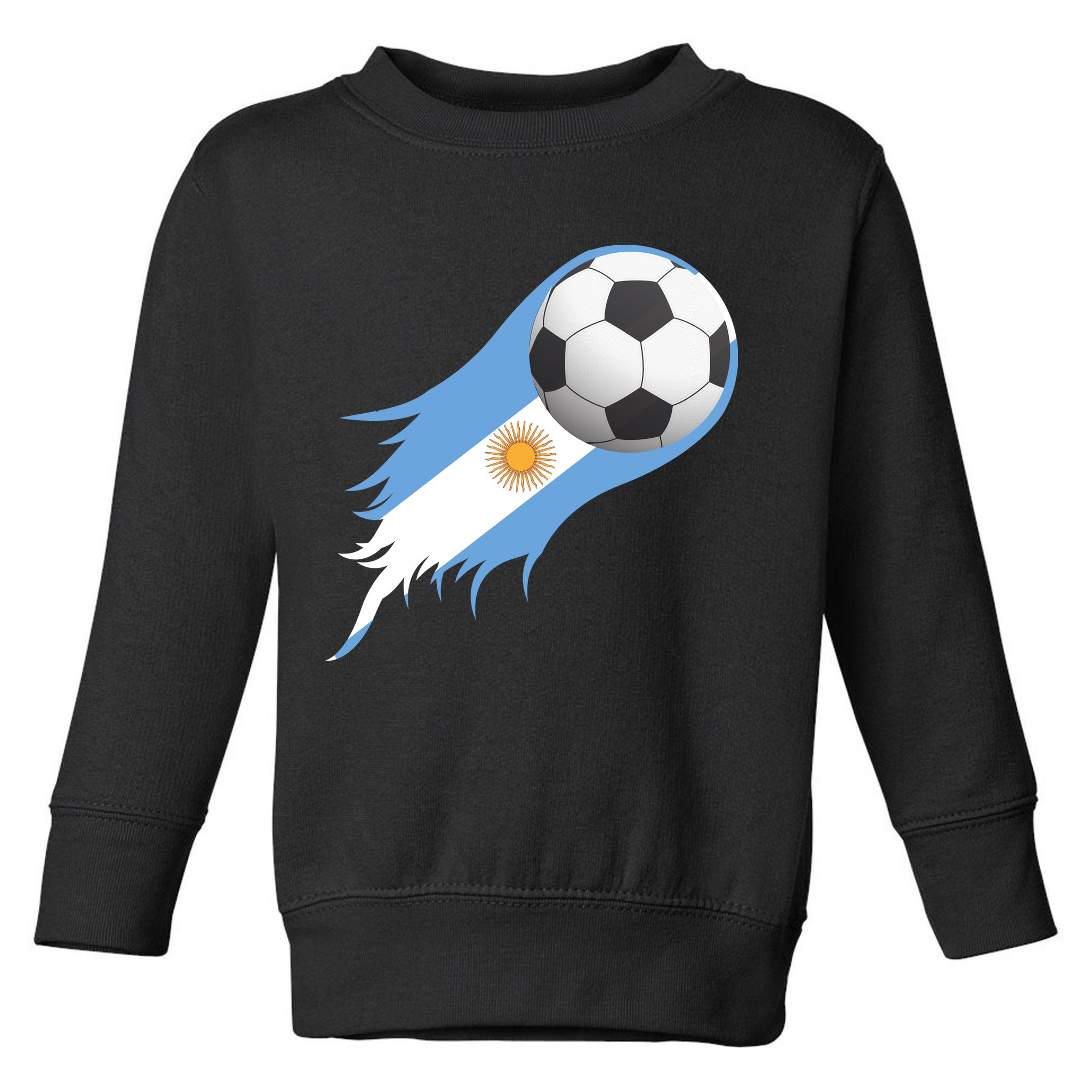 Argentina Team Flag Soccer Ball Toddler Sweatshirt