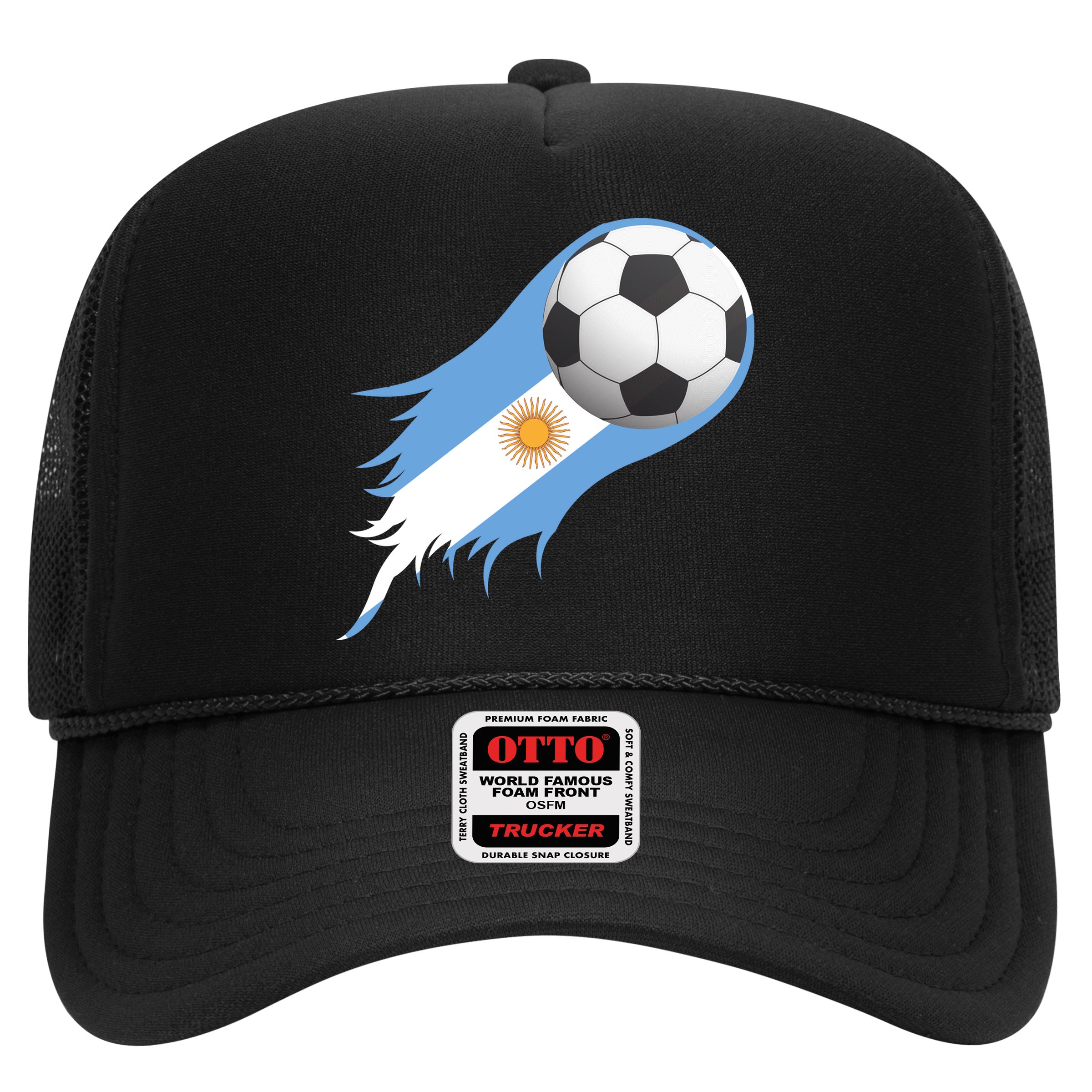 Argentina Team Flag Soccer Ball Hat