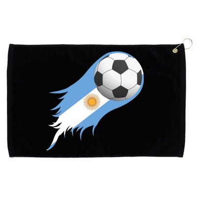 Argentina Team Flag Soccer Ball Grommeted Golf Towel